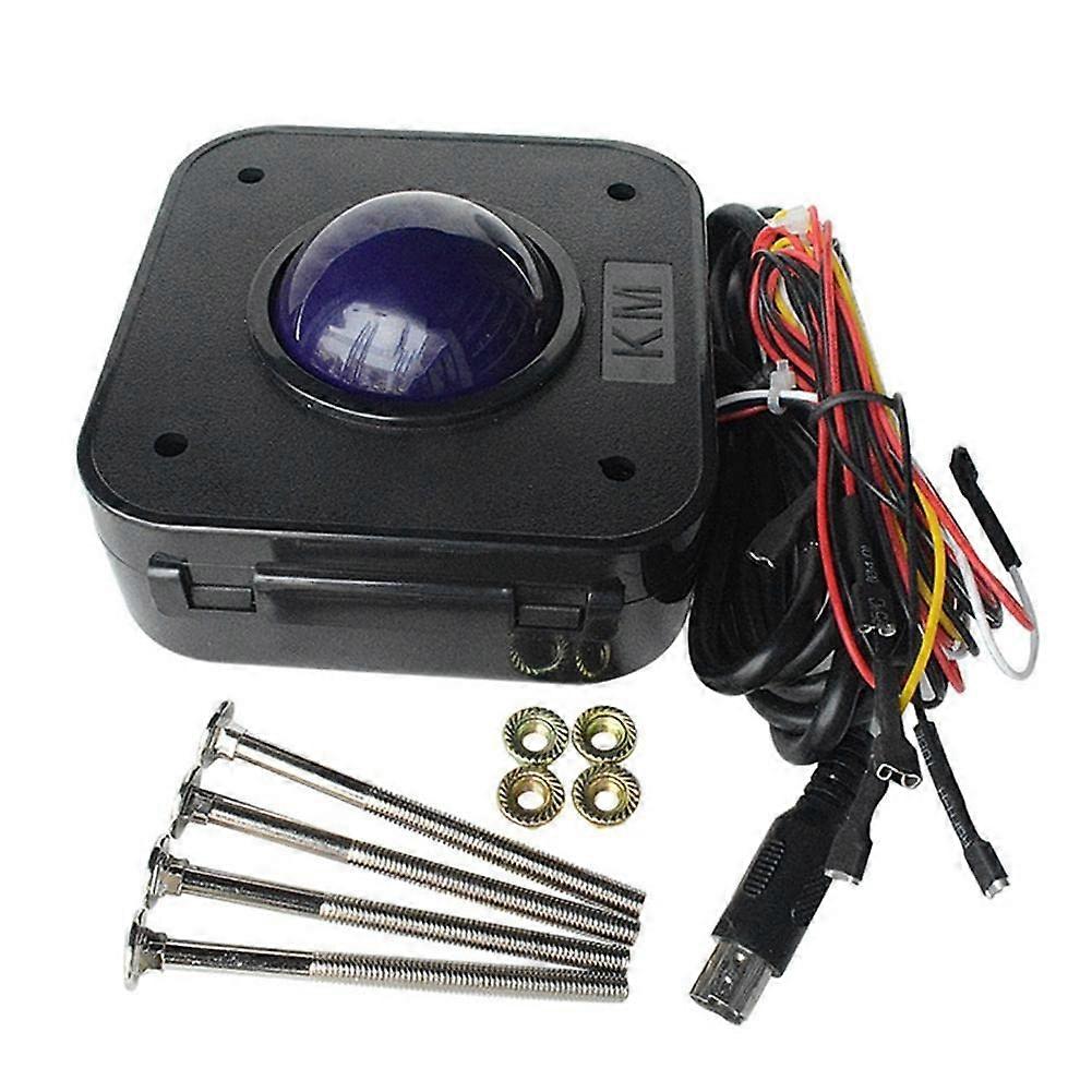 Purple Trackball Mouse PCB Connector for PS2 with 4 Screws for Arcade Game Controller Replacement Compatible with Retro Consoles