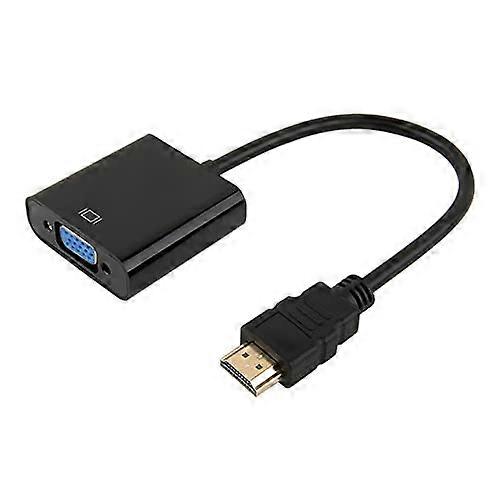 HDMI to VGA Adapter 1920x1080p HD Video Streaming Support for Projector, Desktop/Laptop/Monitor, RPi, Black 0.6ft Cable