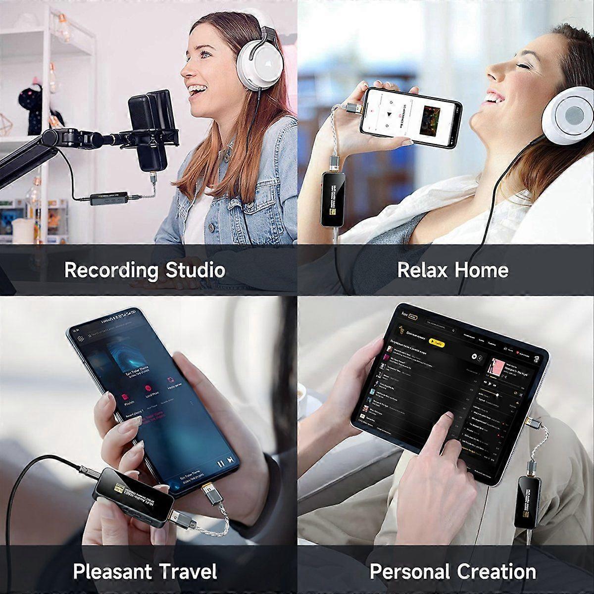 Upgraded HIFI Decoding Headphone Amplifier Dual CS43131 Decoding Chip Small Tail 4.4 Balanced 3.5 J