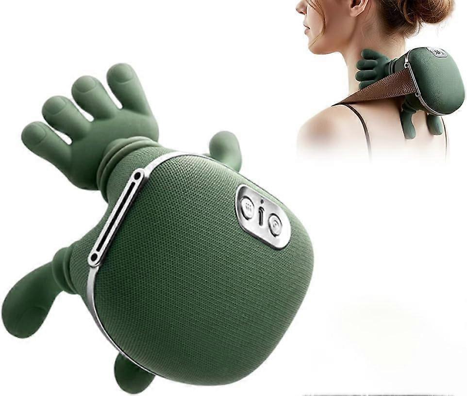 3D-niskahierontalaite - Lämmitystoiminto - 3 hierontatasoa, 2 lämpötila-asetusta - Kannettava ja langaton - Kotiin, toimistoon ja matkoille