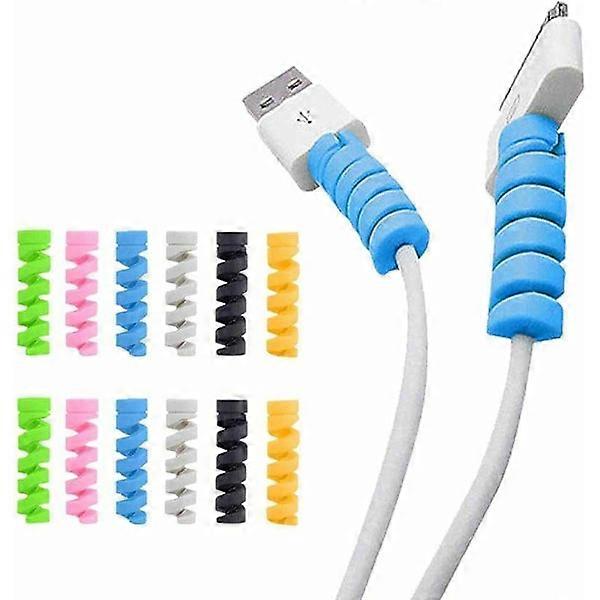 4-Pack - Cable Protector Spiral - Various Colors White