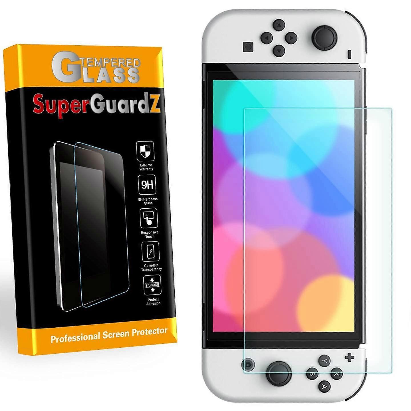 Screen Protector for Nintendo Switch OLED Tempered Glass 9H AntiScratch Blue Light Eye Protection