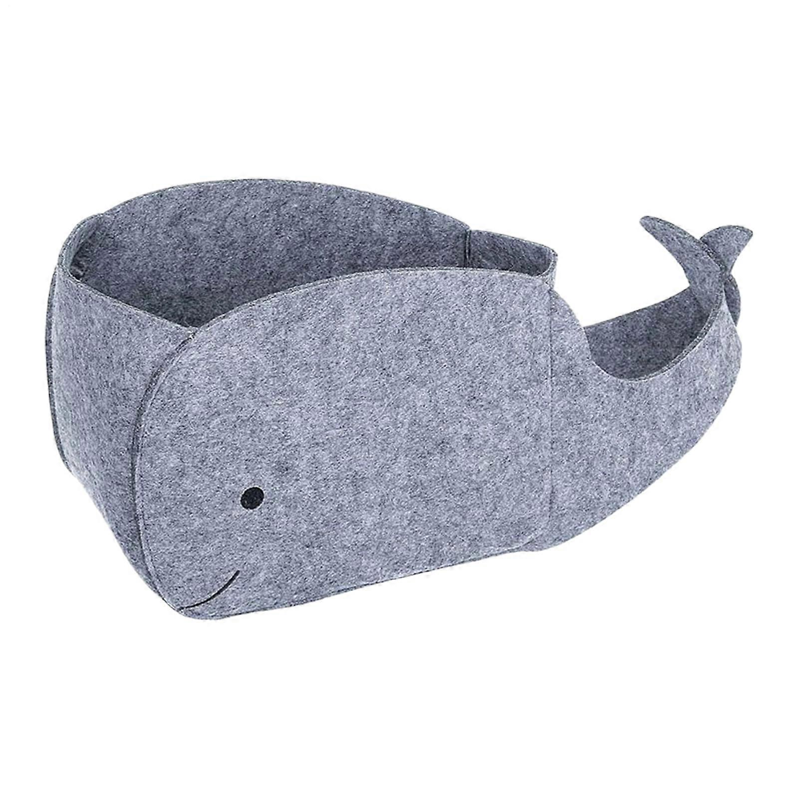 Whale Shaped Toy Storage Box and Clothes Basket, Large Capacity Foldable Organizer for Home