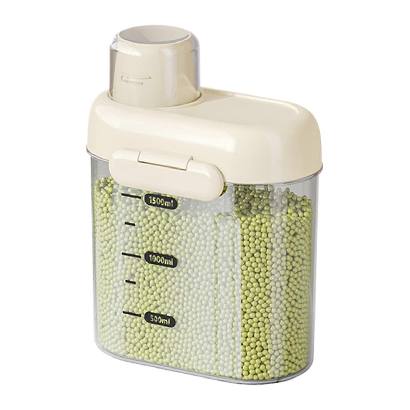 Airtight Cereal Dispenser with Lid, Clear Stackable 2000ML Container for Rice, Grain and Flour