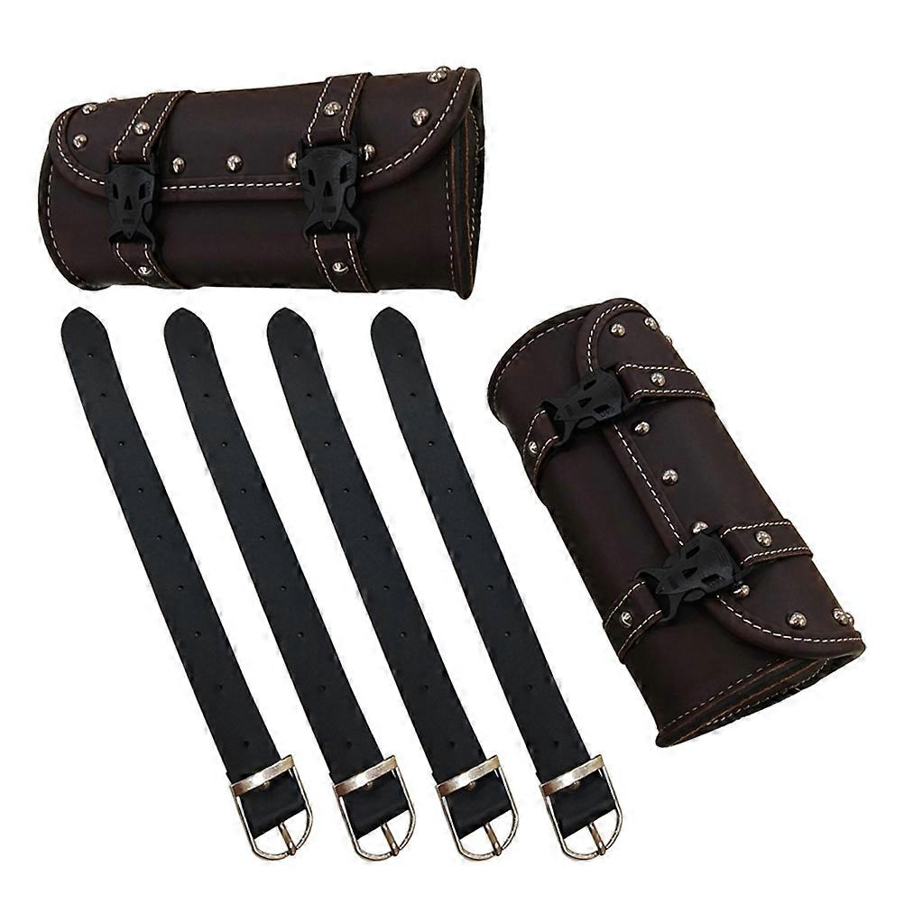 Brown Motorcycle Tool Case Organizer for Storage 6Pcs Pack