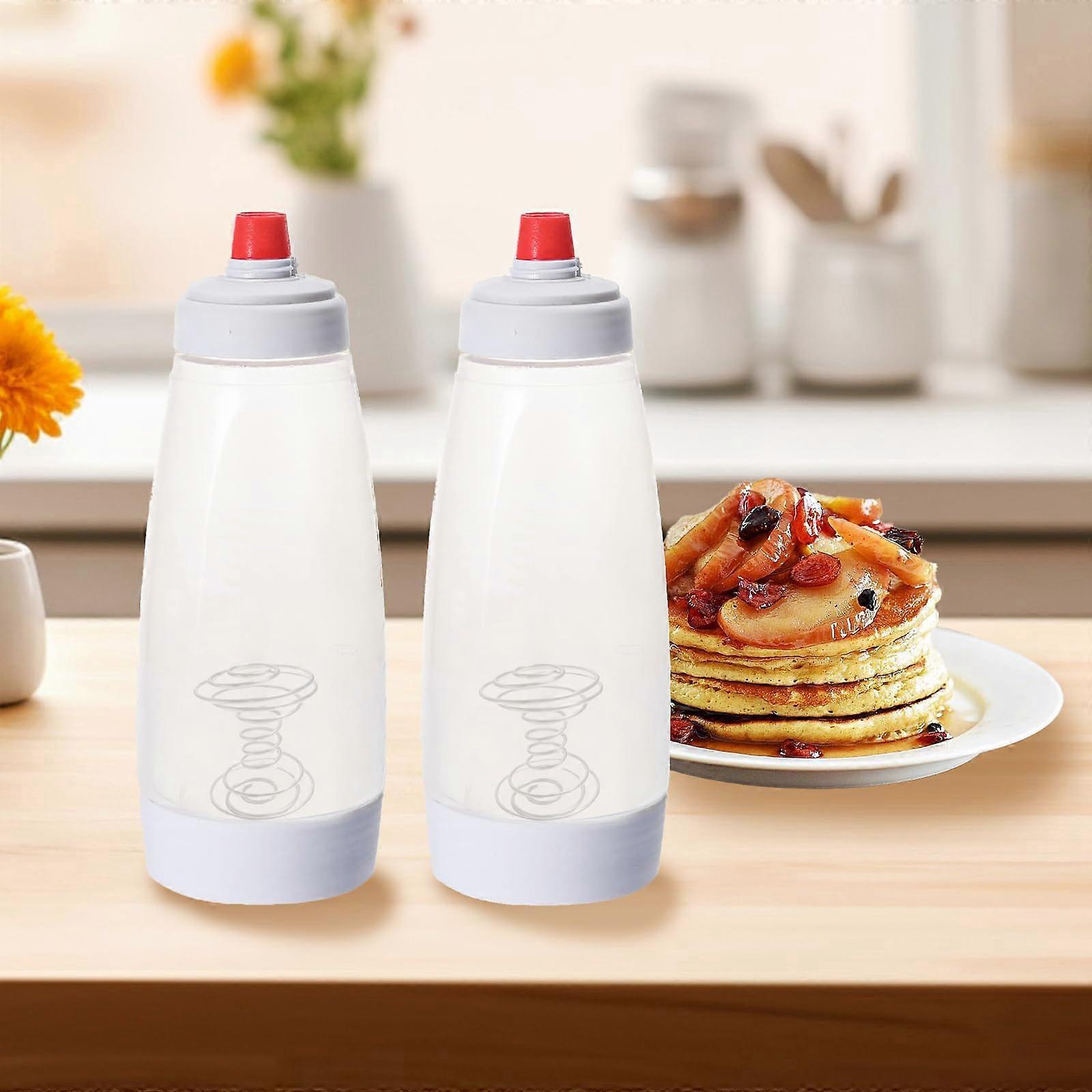 Pancake Batter Dispenser with Whisk Ball, 1000ml Mixer Bottle for Pancakes, Cupcakes and Muffins