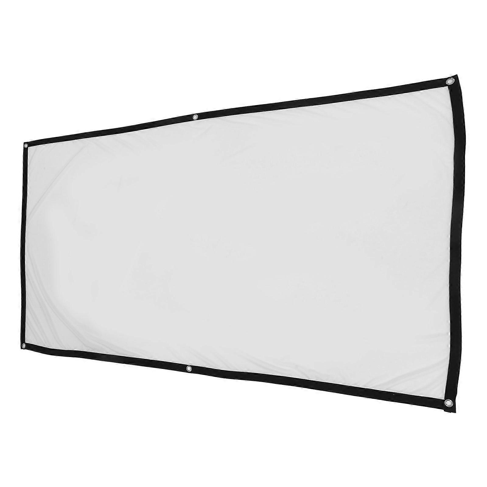 Portable Office Projector Screen Foldable High Definition Projection 72 Inch White 1Set