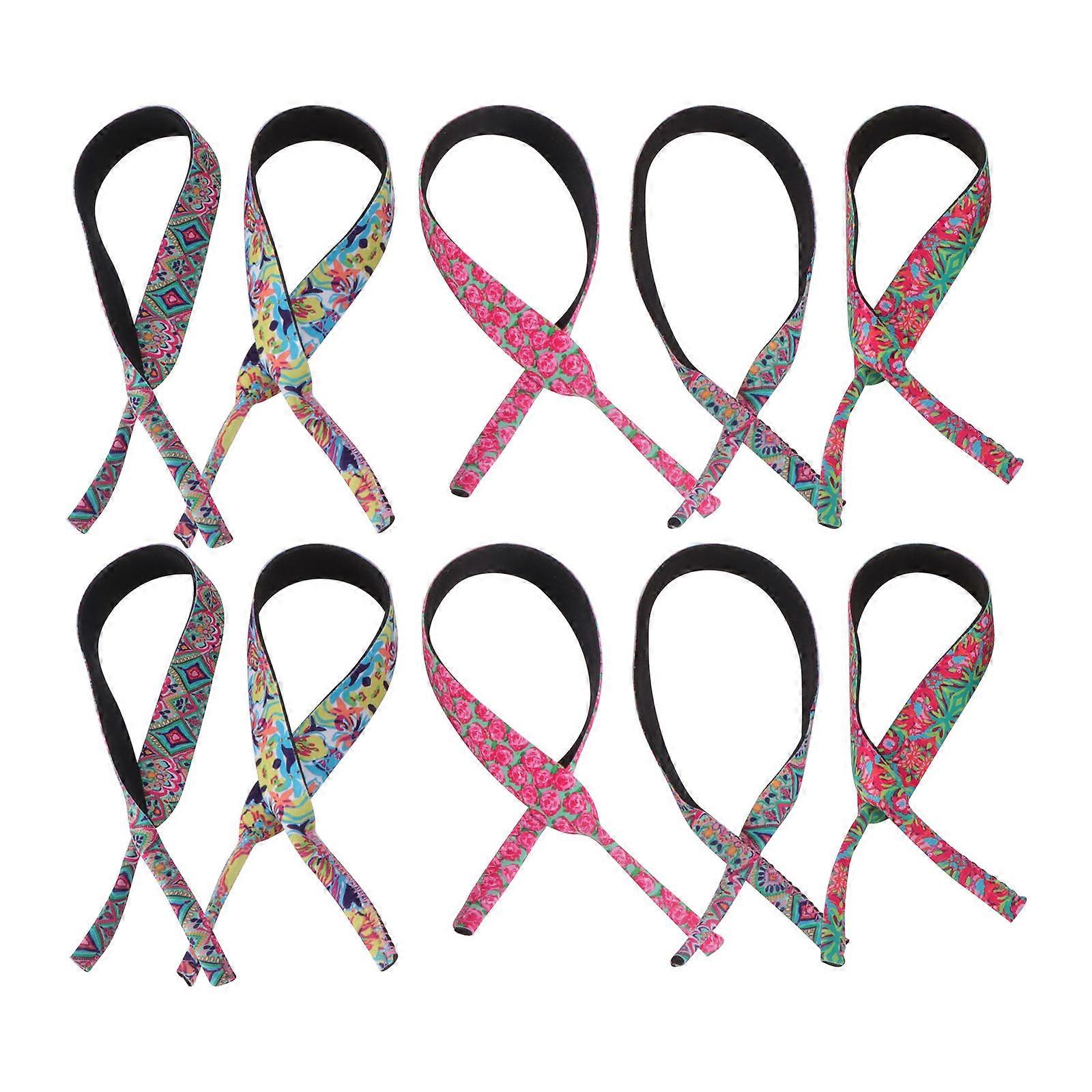 Eyewear Strings 10Pack 50x2.5cm Assorted Color Eyeglasses Straps Outdoor Activities Neck Loop