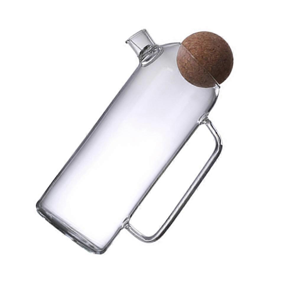 Hot Tea Kettle Glass Pot Restaurant Use 500ml Square Base 1Pcs