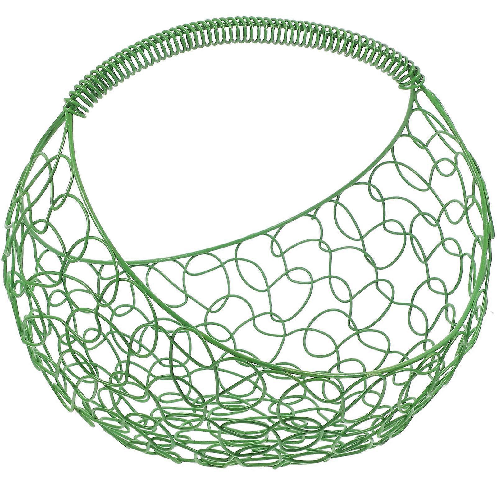 Green Iron Fruit Basket for Storage 1 Multifuntional Wire Basket