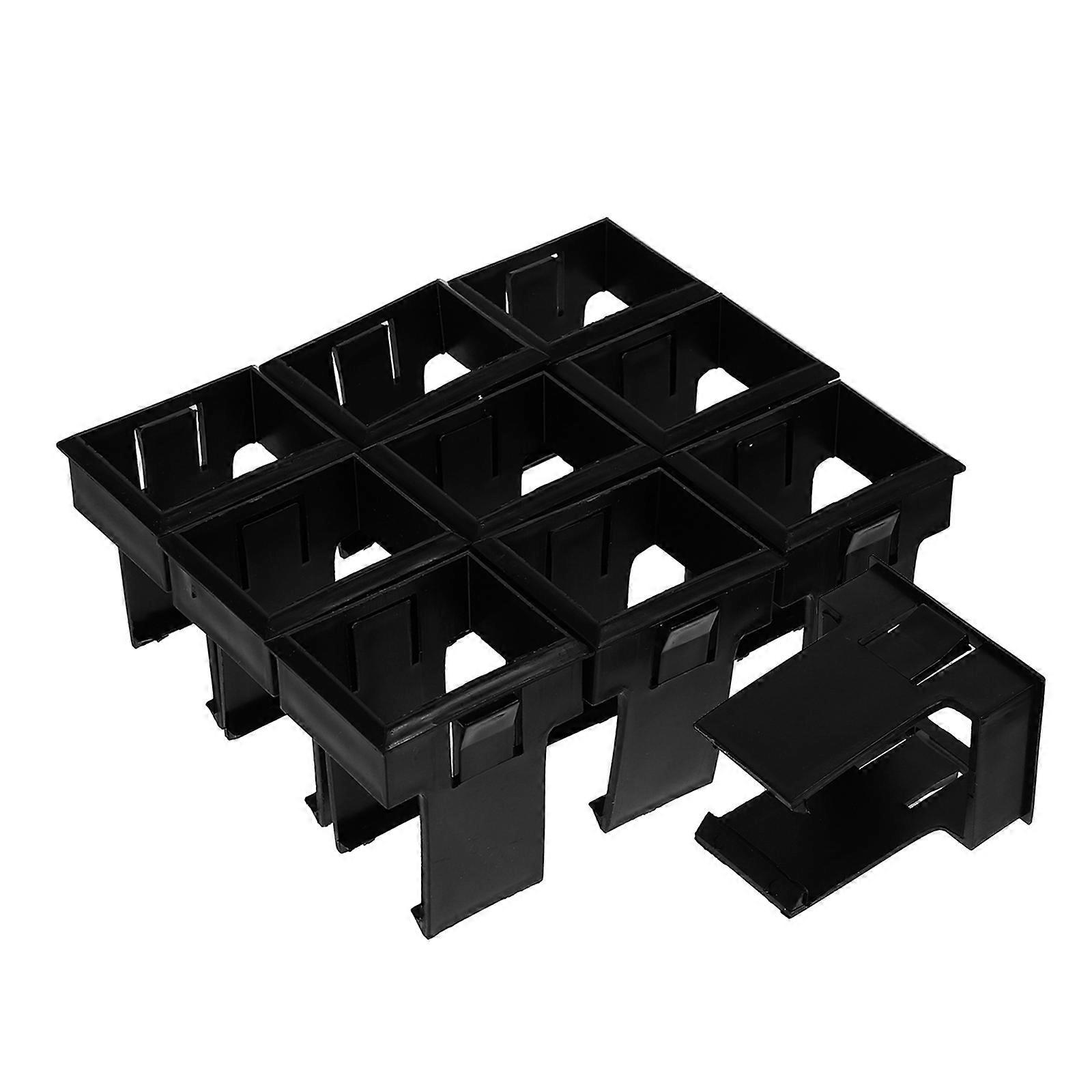 Miniature Circuit Breaker Mount for Stable Fixing 10Pcs Black Plastic Brackets