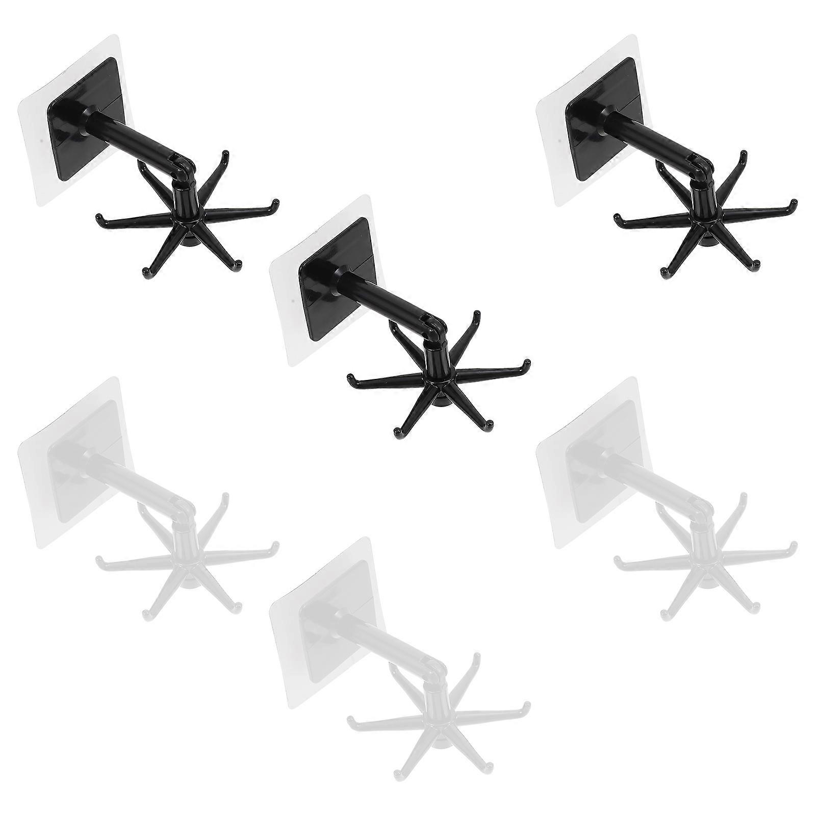 Cookware Hook Rotatable Storage Hook for Storage 6Pcs Wall-Mounted White