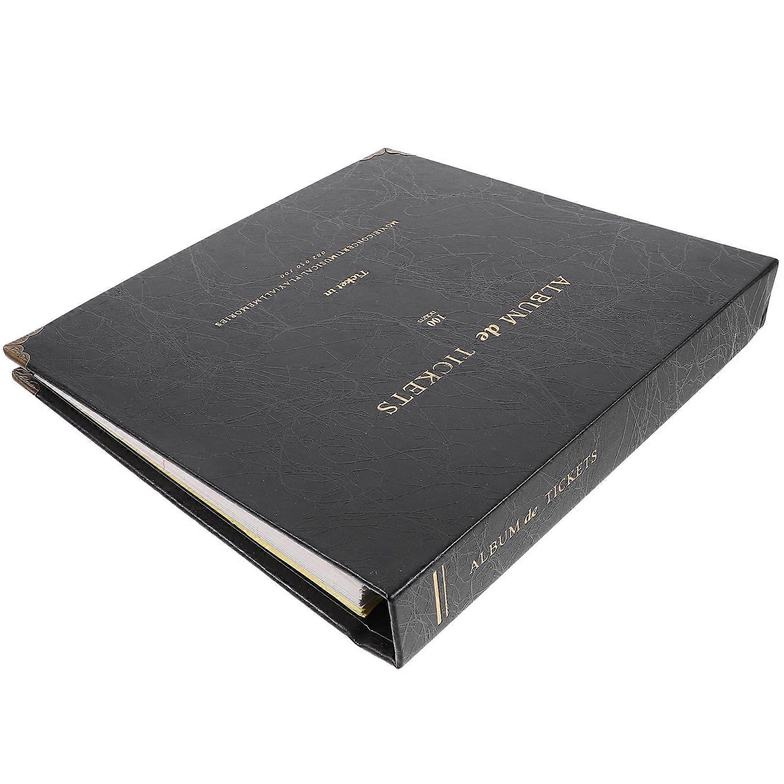 Ticket Book Multi-Function Tickets Holder Album for 1 Book in Black