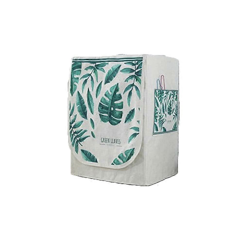 Waterproof Dustproof Front Load Washing Machine Cover with Easy Access, L Leaf Style