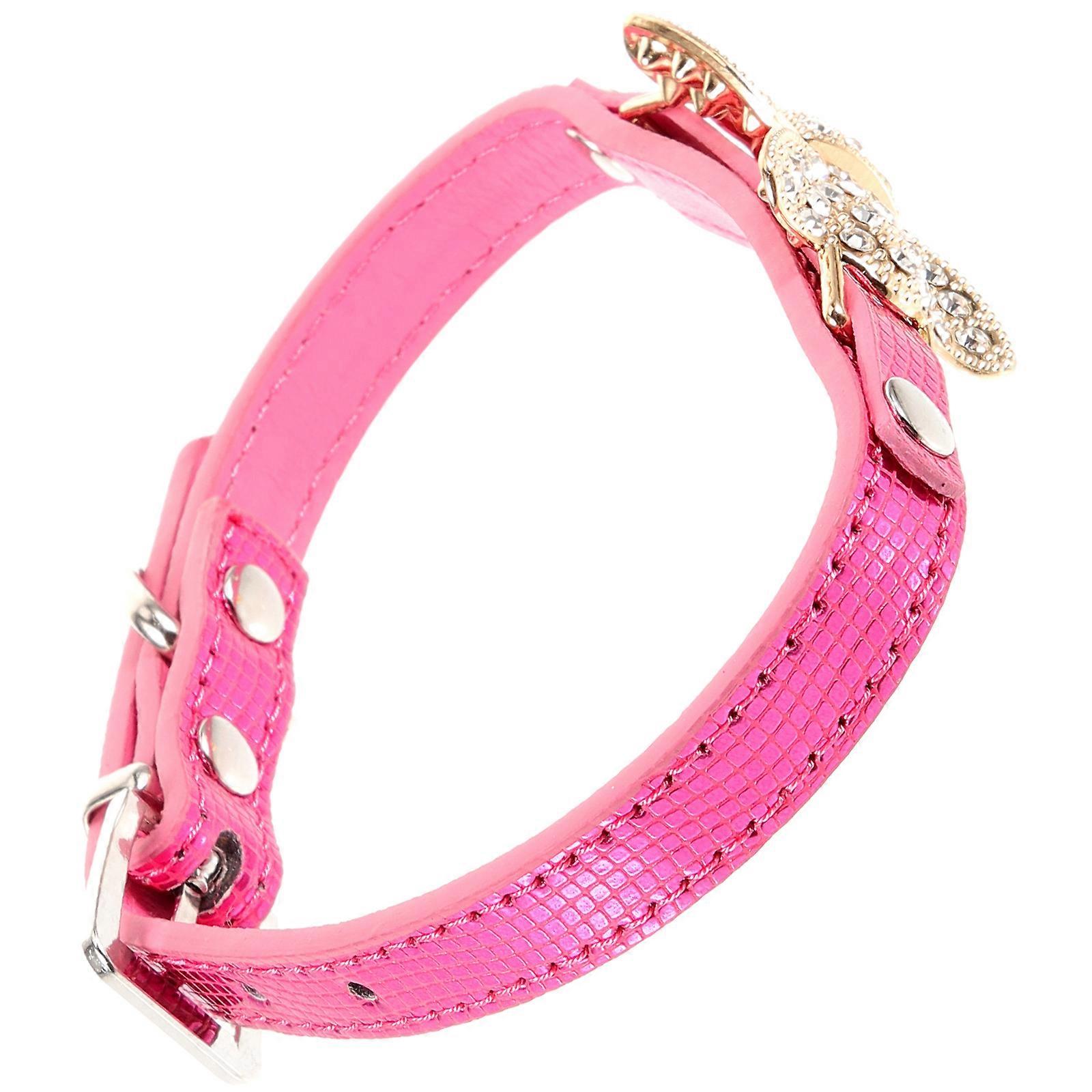 Dog Collar Rhinestone Decoration for Comfortable 2Pcs Adjustable Pet Collar