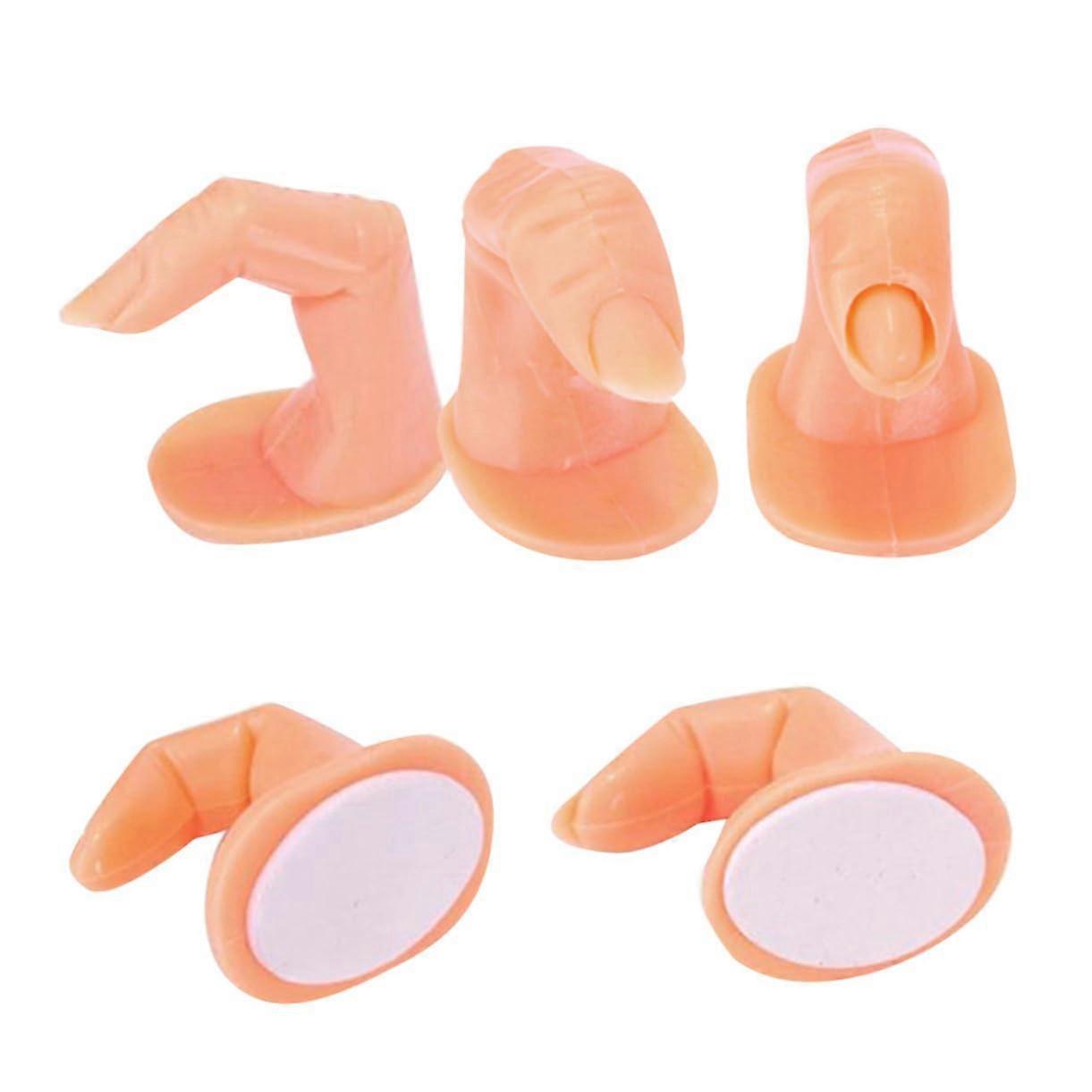 Reusable Practice Nail Finger with Realistic Simulation for Nail Art Training and False Tip Hold
