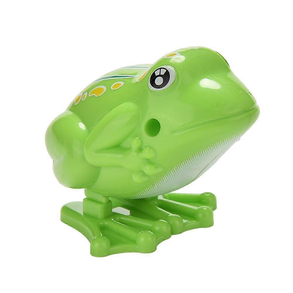 1 Pcs Wind Up Frog Plastic Jumping Animal Classic Educational Clockwork Toys