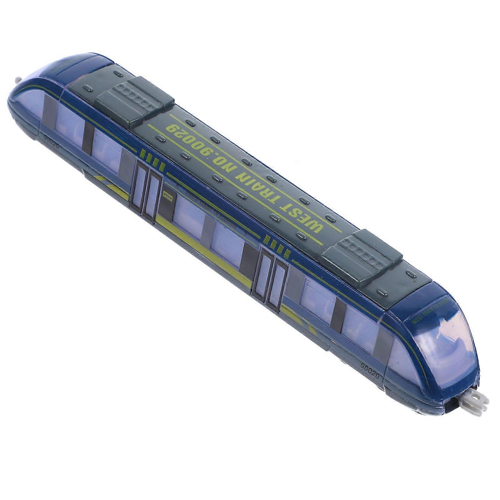 Blue Simulation Train Toy Alloy Model for Kids Fun Play