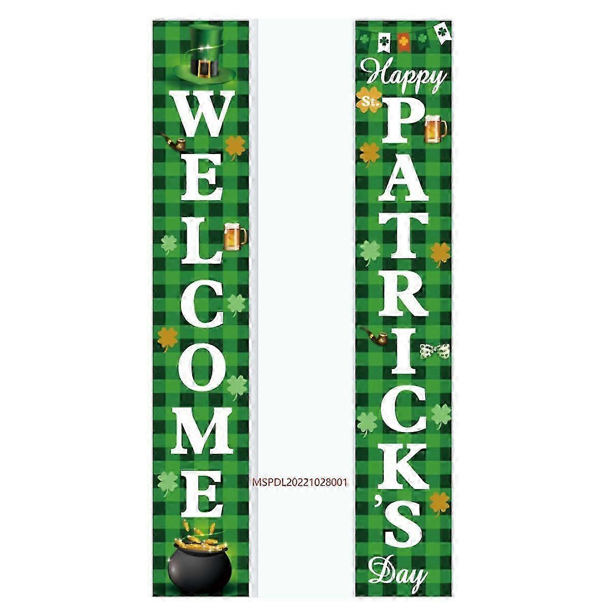 2026 St. Patrick's Day Decor Duo - Four-Leaf Magic Flags