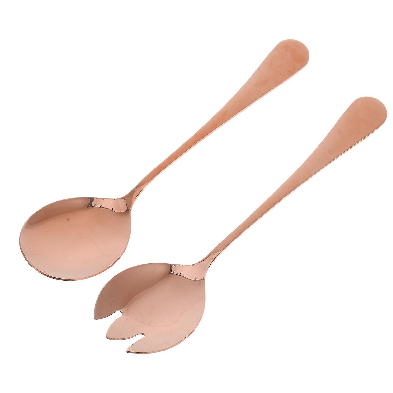 Salad Utensils for Serving Stainless Gold 4Sets with Durable Design
