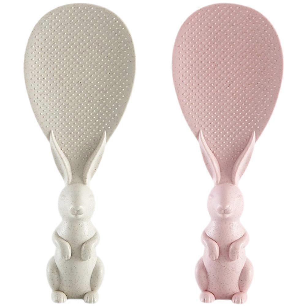 Assorted Color Rabbit Rice Paddle for Household Use 2Pcs