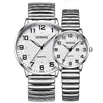 Men's watches for middle-aged and elderly people, women's watches with large numbers, couple watches, waterproof quartz watches for parents.