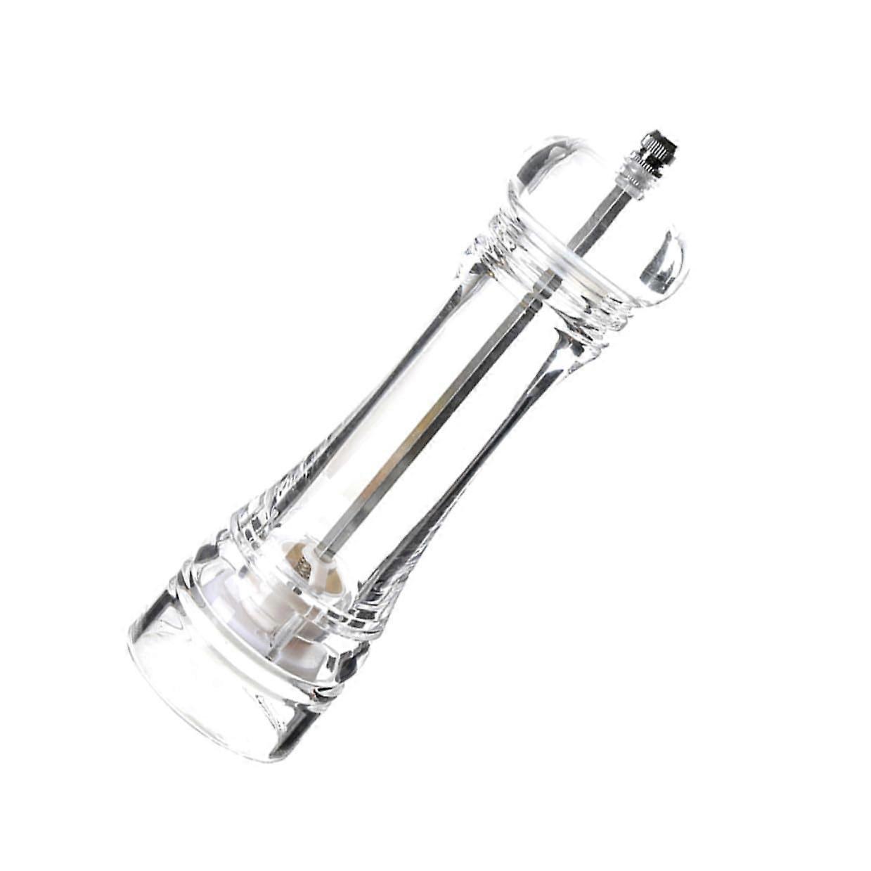 Adjustable Acrylic Salt and Pepper Grinder with Ergonomic Grip, Refillable Spice Mill for Kitchen