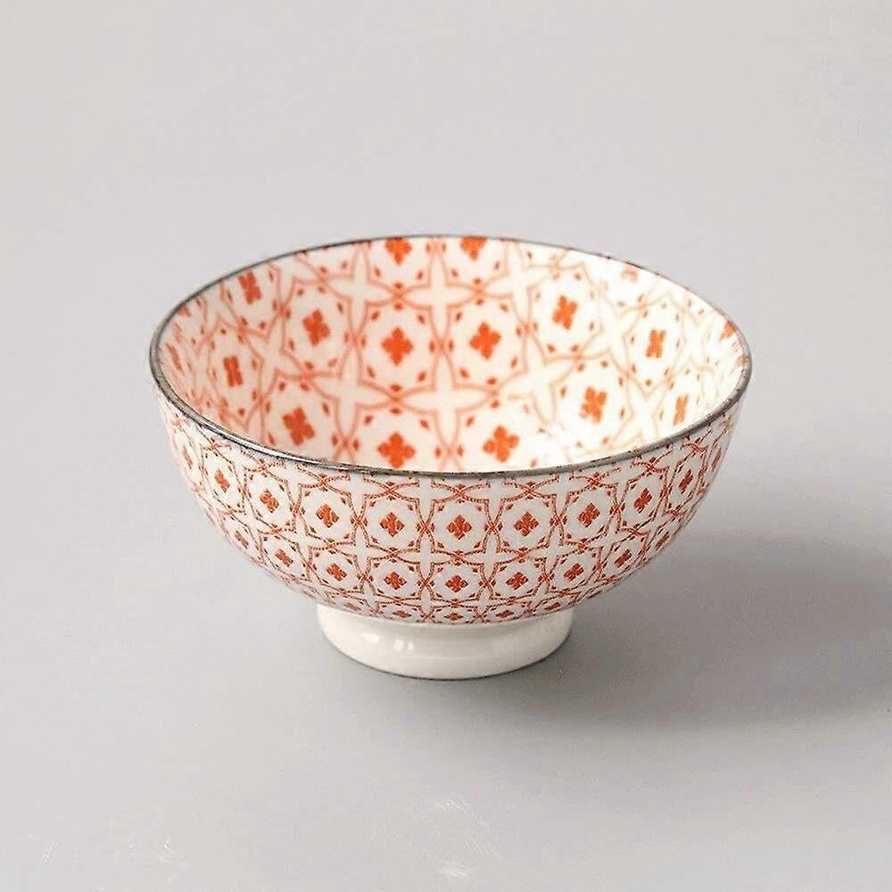 4.5 Inch Legged Ceramic Rice Bowl, Microwave Safe Porcelain Soup Bowl, Stackable Design
