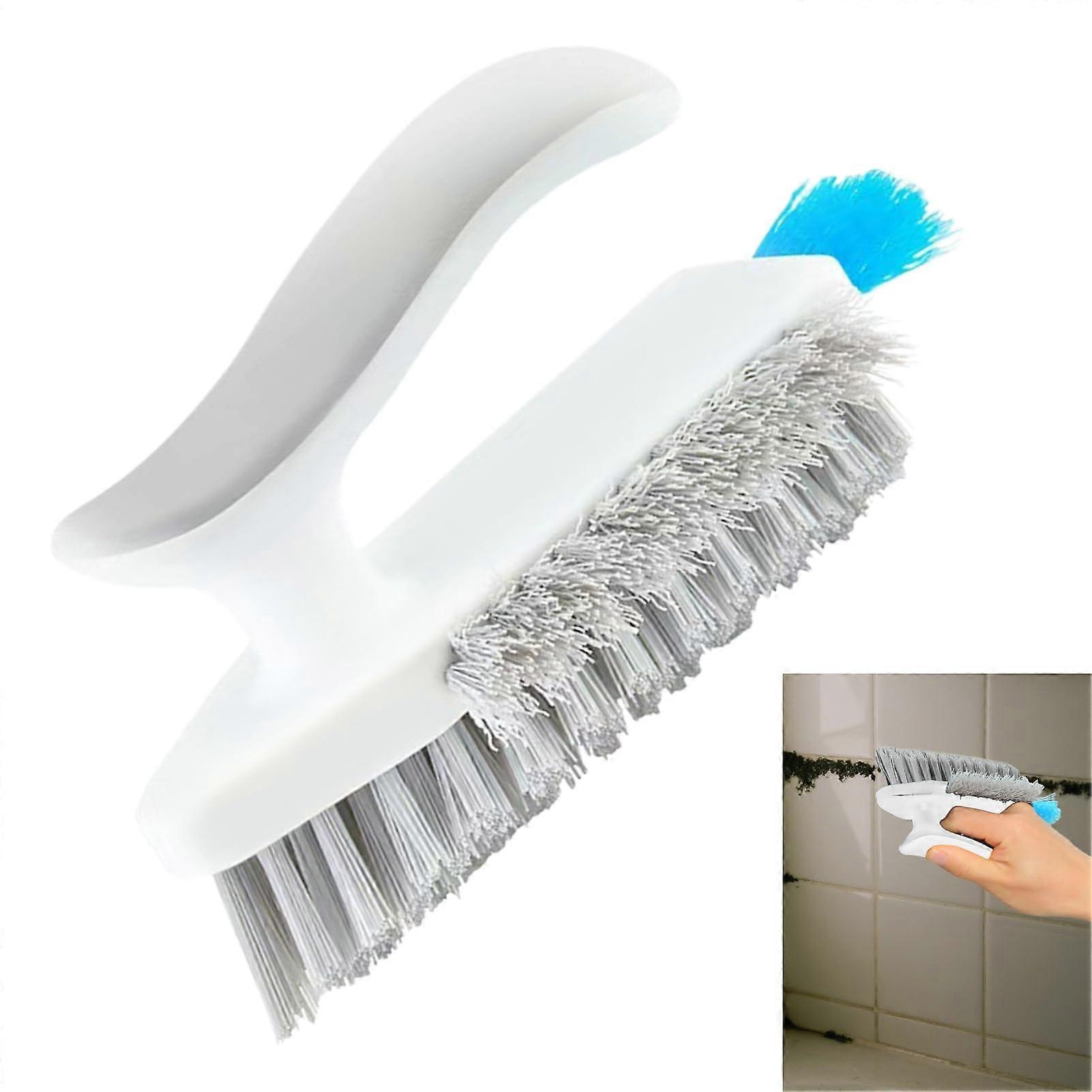 Crevice Cleaning Brush with Scraper for Tile Grout, Bathroom and Kitchen Deep Gap Cleaning