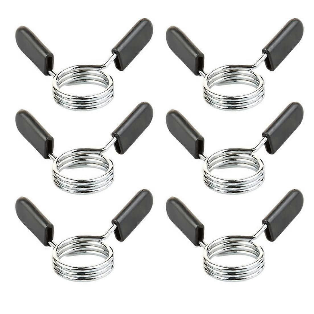 30mm Barbell Collars Clips Set 6PCS Quick Release Spring Lock for Secure Weightlifting Training