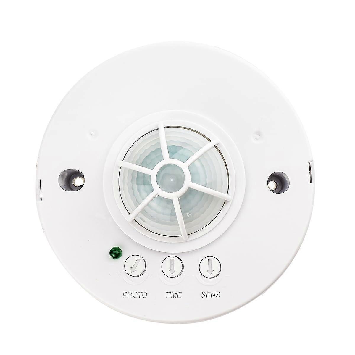 Ceiling Mount Motion Sensor Light Switch 360°  Sensitivity PIR with Photocell Control White