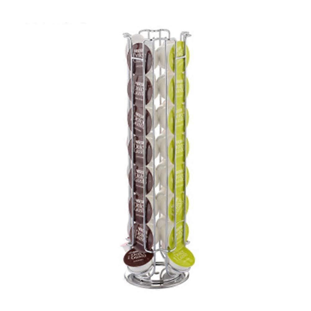Coffee Pod Holder 32 Pod Capacity Stainless Steel SpaceSaving Capsule Storage Rack