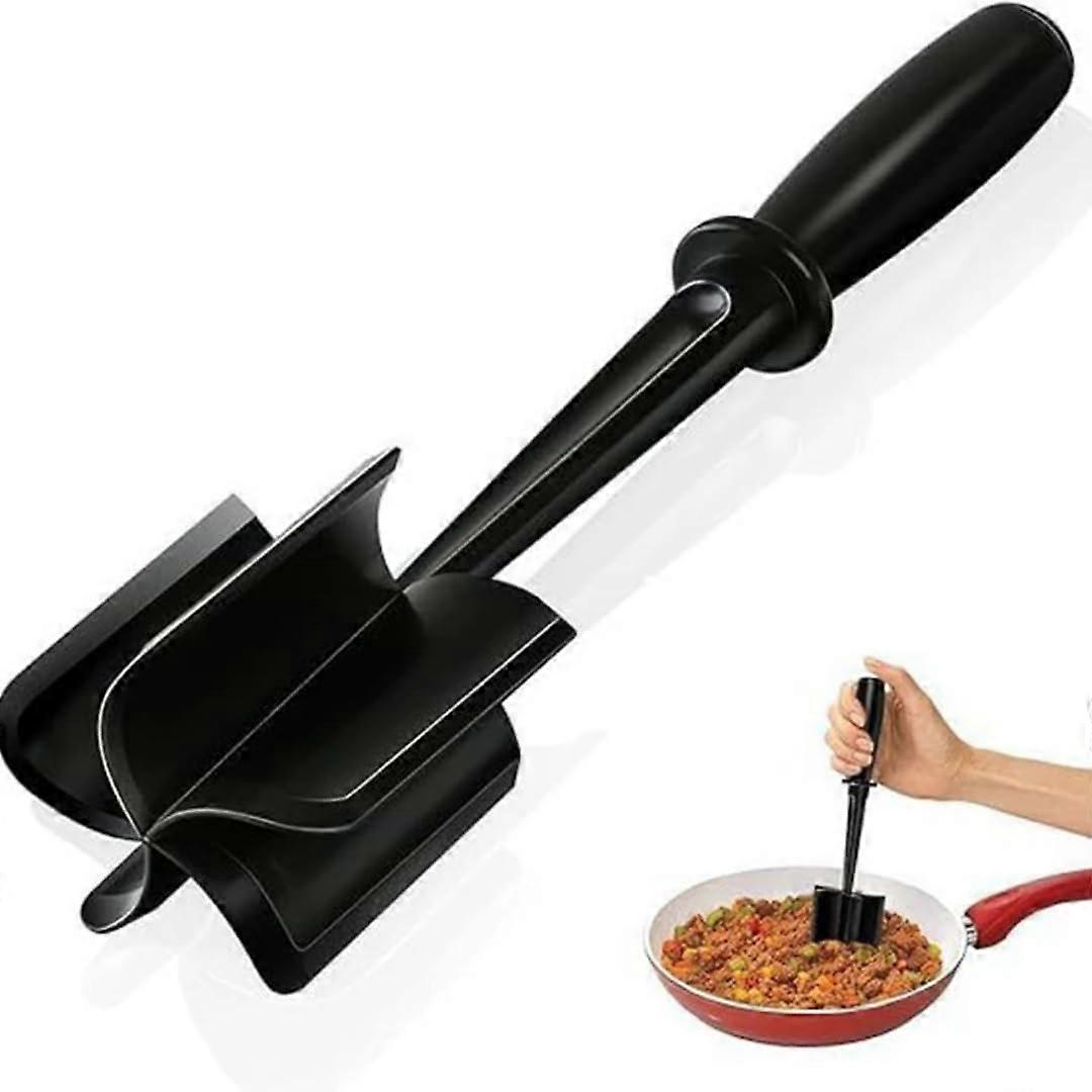 Meat Chopper 5Blade Ground Beef Masher Heat Resistant Nonstick Ergonomic Kitchen Tool