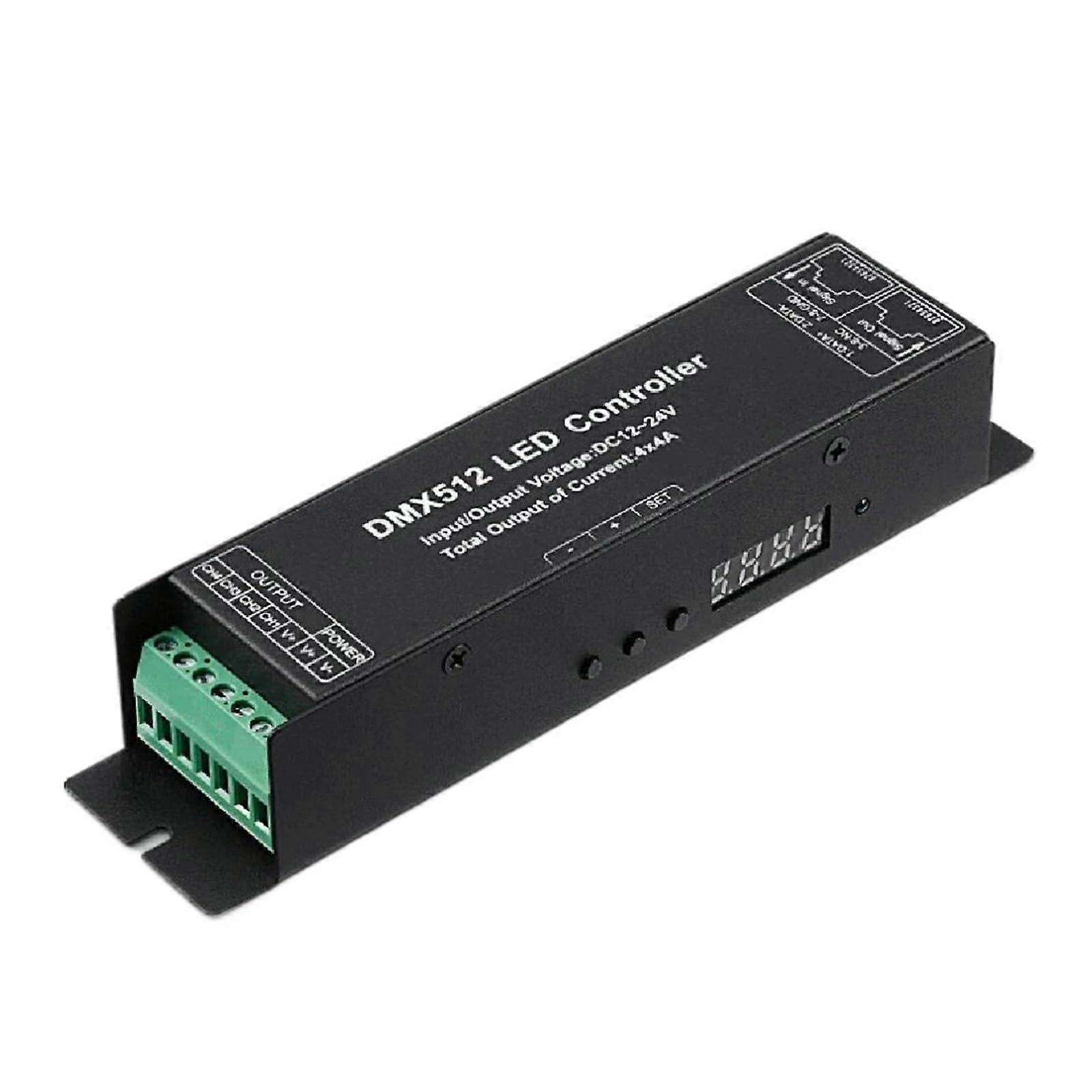 DMX512 RGBW LED Controller 3/4 Channel DC1224V Decoder 4x4A MultiChannel Light Control