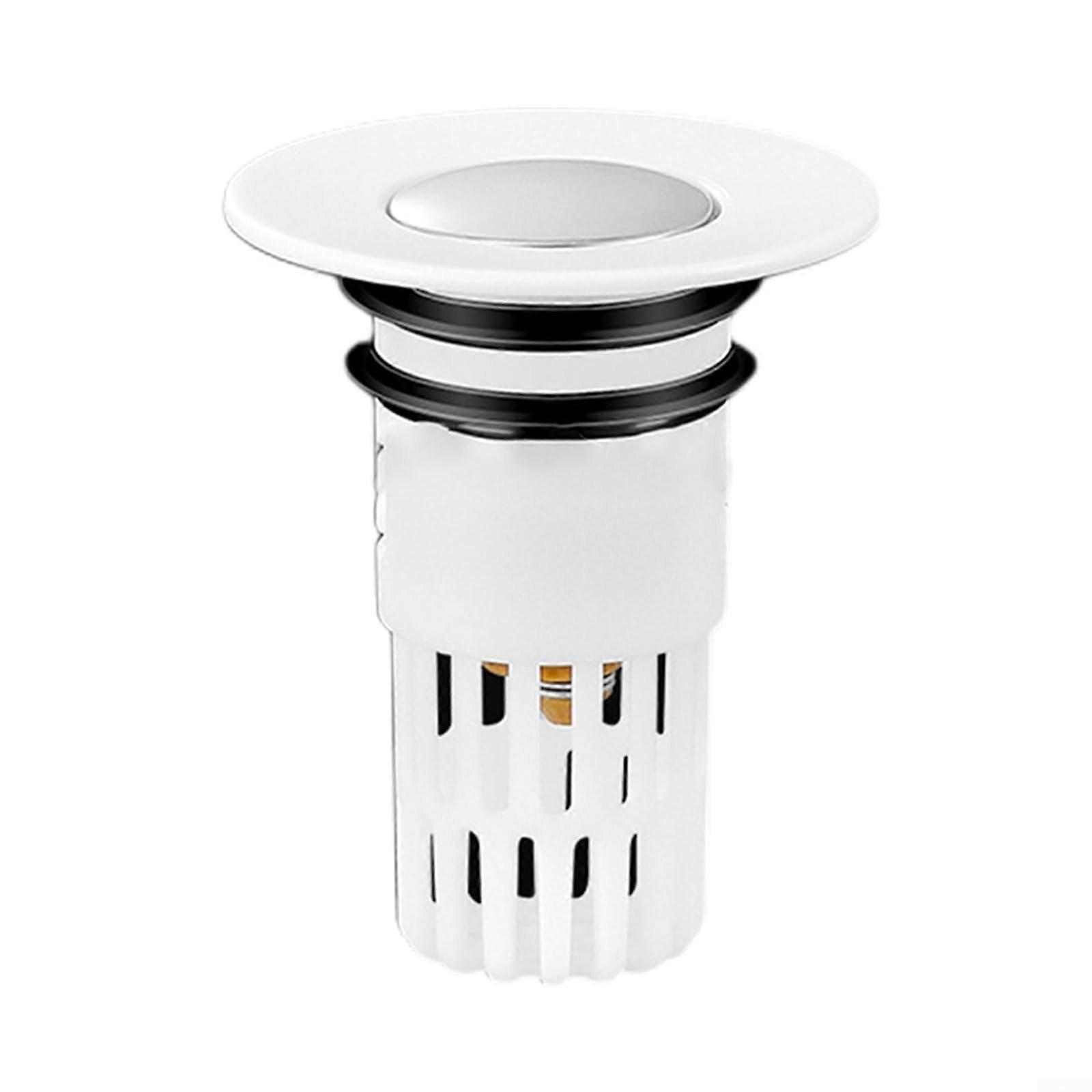 Bathroom Sink Drain Stopper with AntiClog Hair Catcher, RustProof Bounce Core, LeakProof Silicone