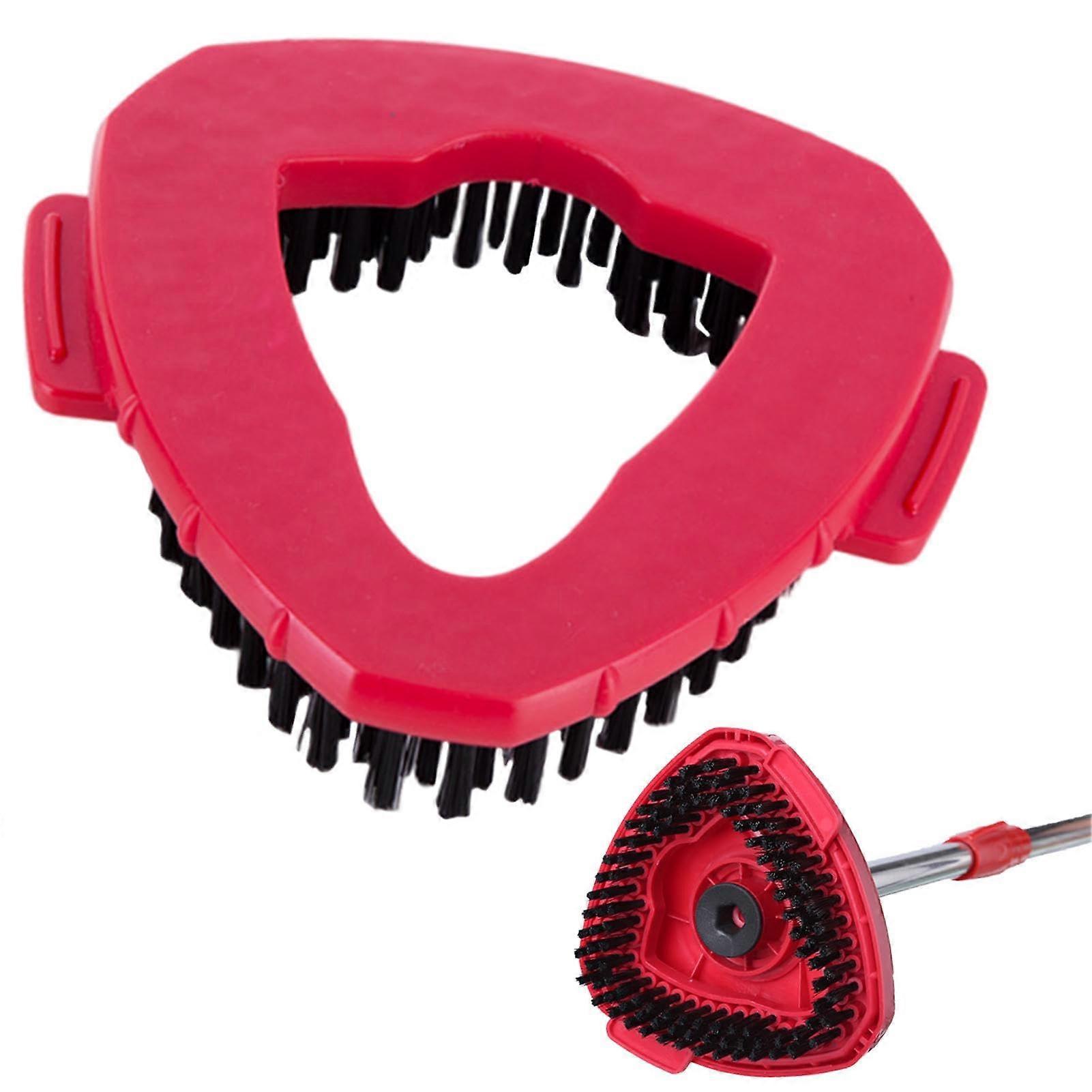 Durable Triangle Spin Mop Replacement Head with Hard Bristles for Floor Scrubbing and Corners