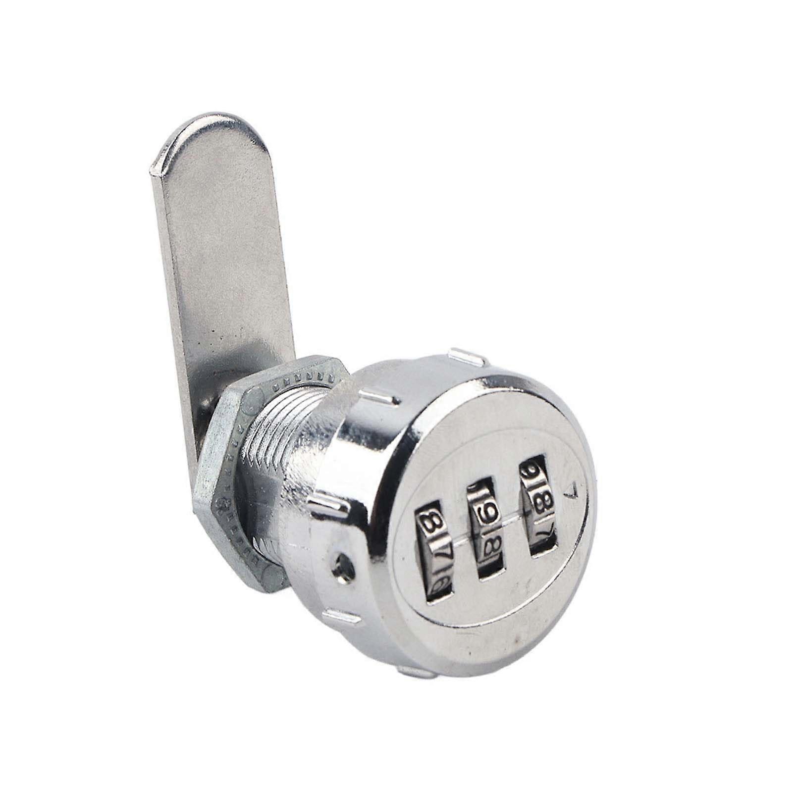 Combination Cabinet Lock with 3Digit Keyless Security, Quick Clamp Install, Fits 0.59mm Cabinets