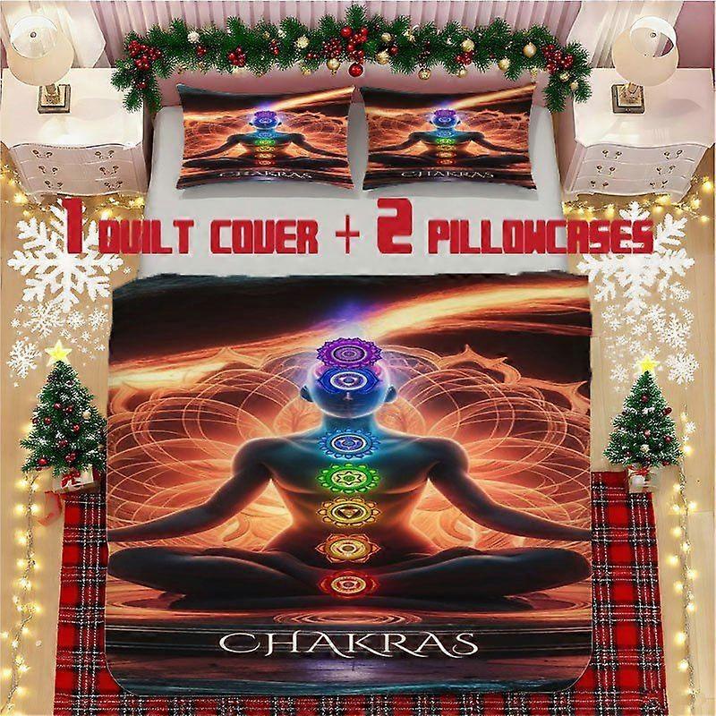 7-ChakrasSoft Printed Bedding Set Polyester Fabric Decorative & Warm