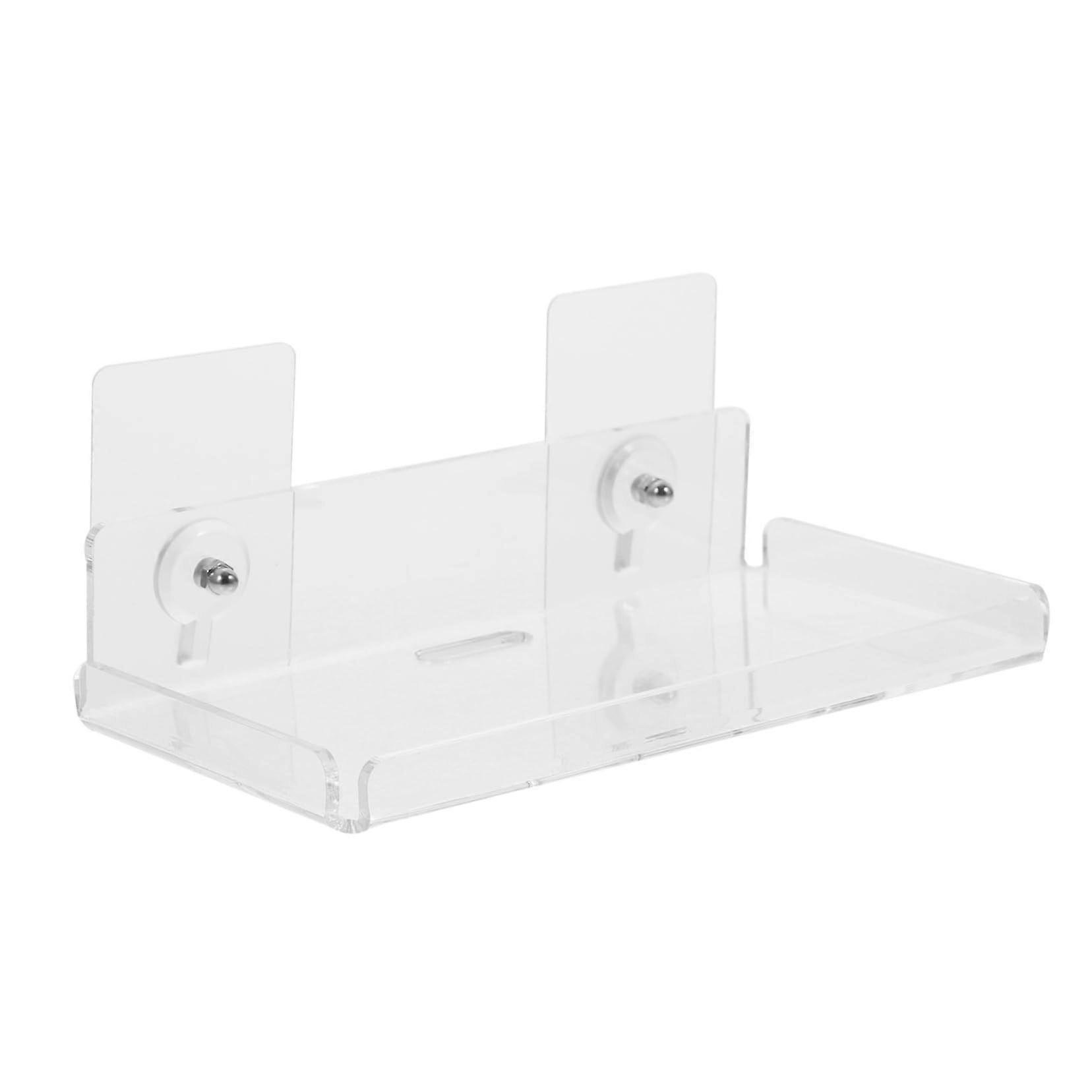 Wall Camera Mount No Drill Acrylic Holder for Indoor Security, Transparent Floating Shelf