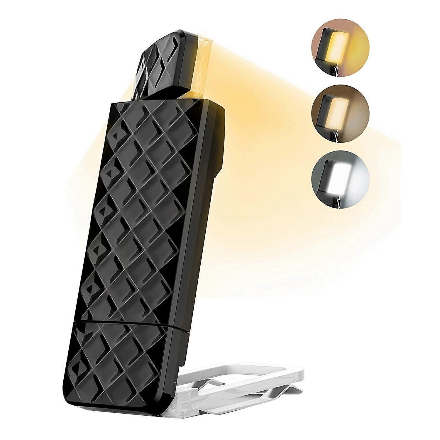 Rechargeable Book Light with Smart Adjustable Brightness for Reading in Bed, Portable Bookmark Design