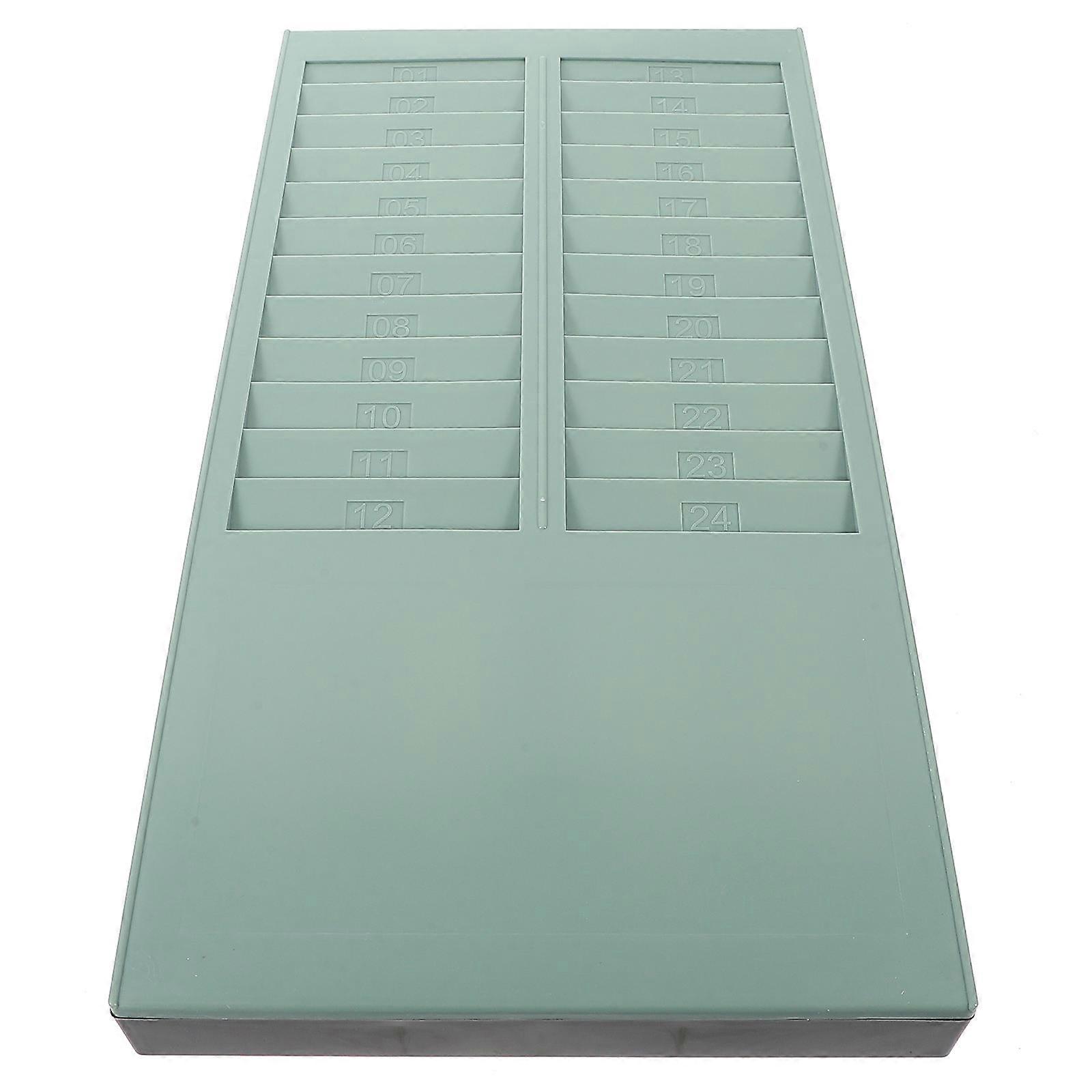 Slots Punch Cards Holder for Attendance Machine 4Pcs Plastic Wall Rack