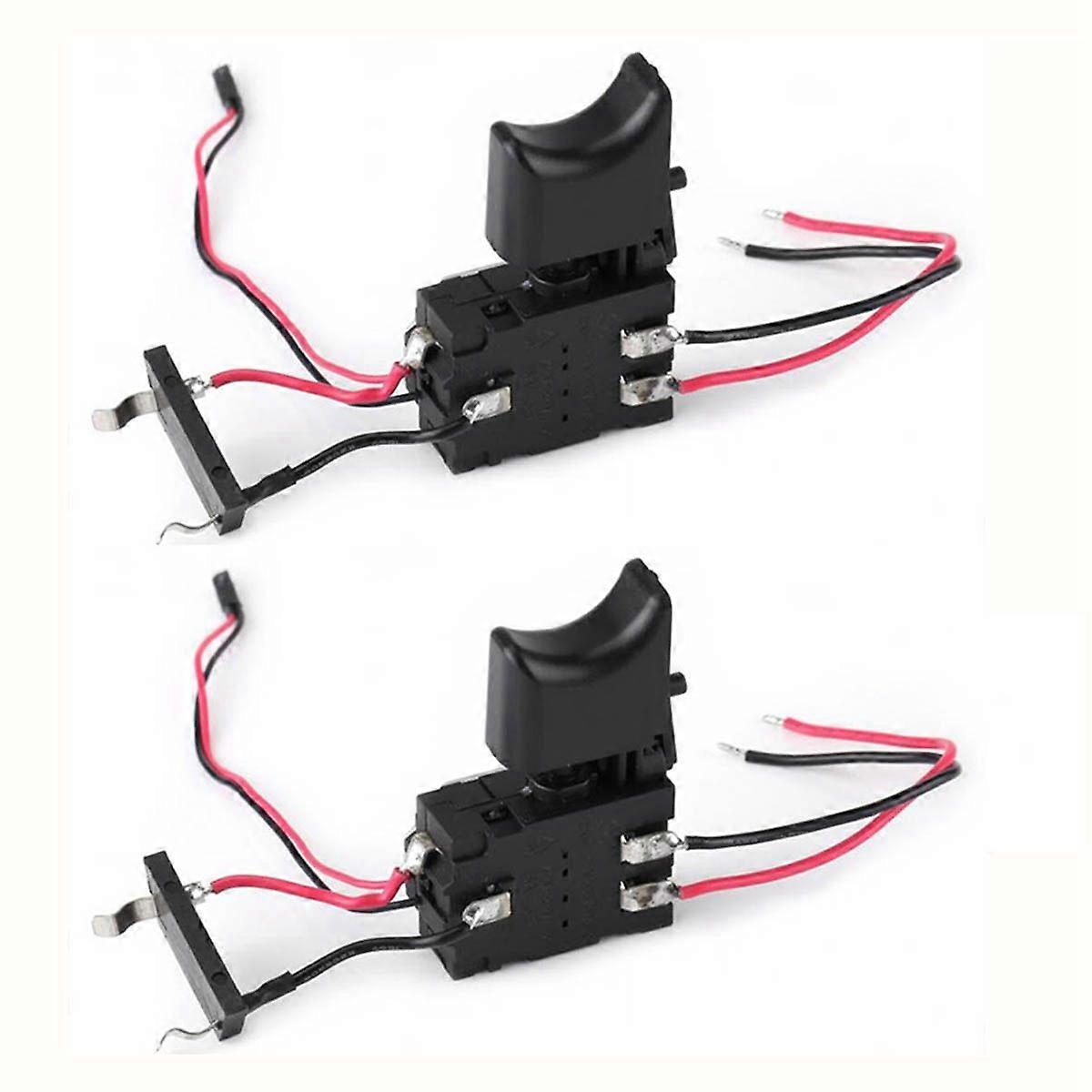 2Pcs Electric Drill Control Switch DC 7.2 V-24 V 16A Cordless Drill Trigger Switch Speed Control Bu
