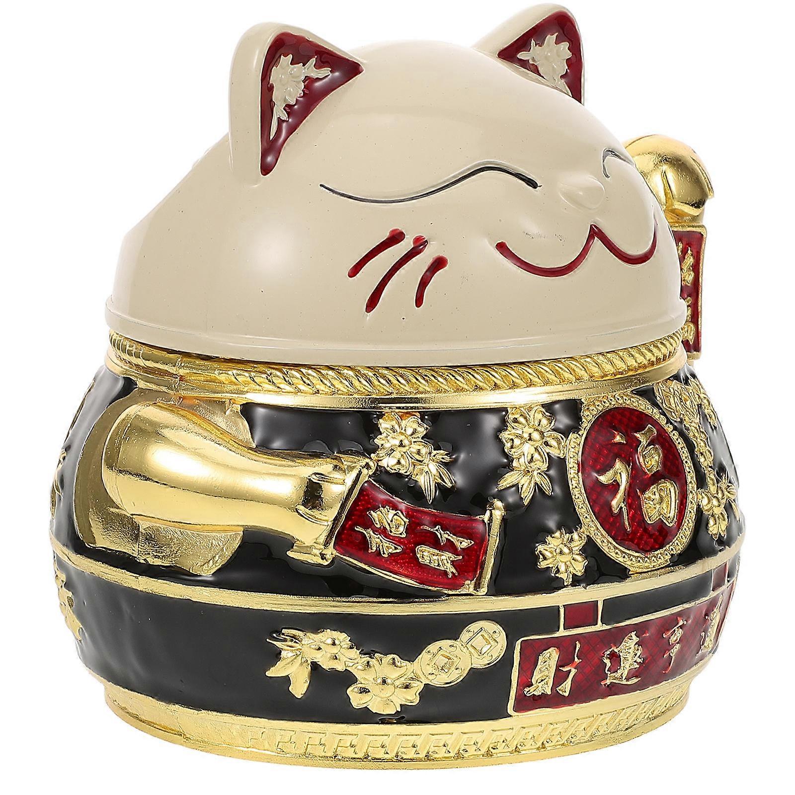 Alloy Ashtray Cartoon Cat for Convenient Ashtray 3Pcs Set