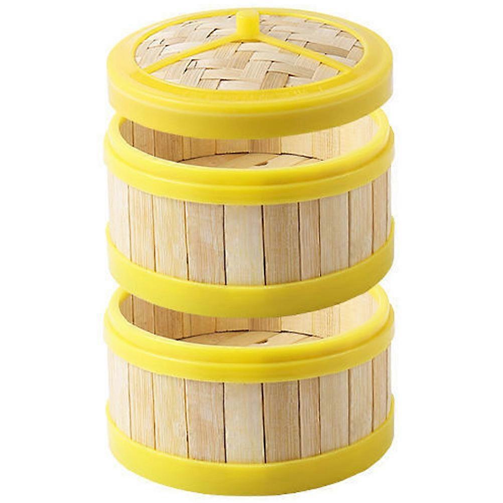 Bamboo Steamer Kitchen Food Steamer with Lid 1Set for Cooking