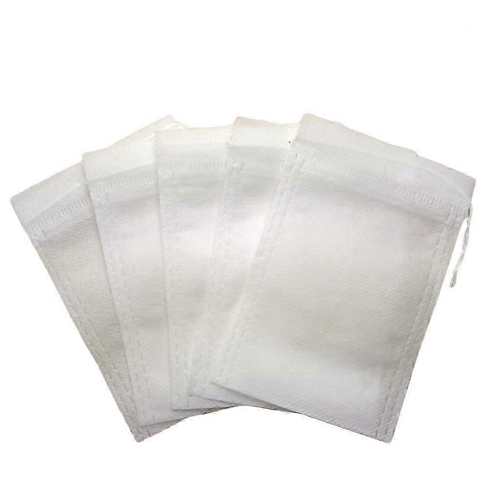 Tea Filter Bags Empty Bag for Storage Use 100Pcs Non-Woven Drawstring White