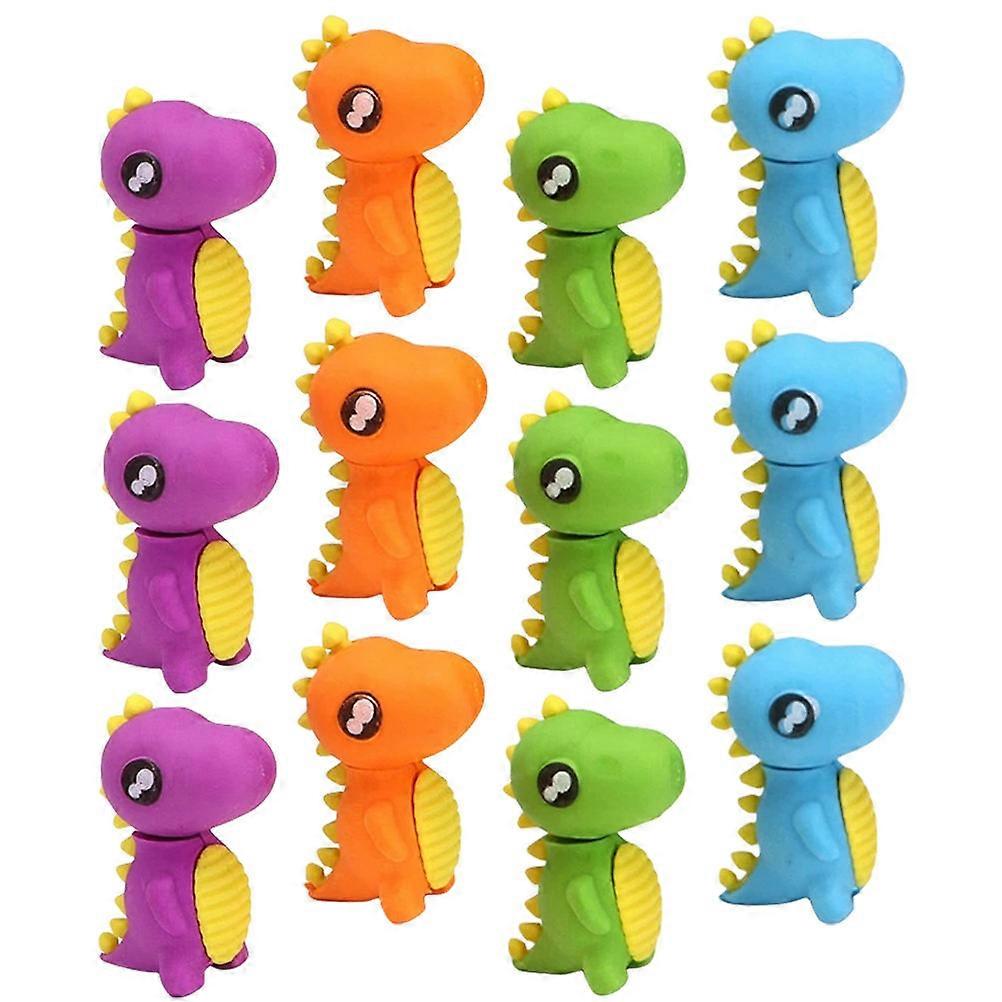 Creative Dinosaur Erasers Mini Erasers for Classroom 48Pcs Assorted Color