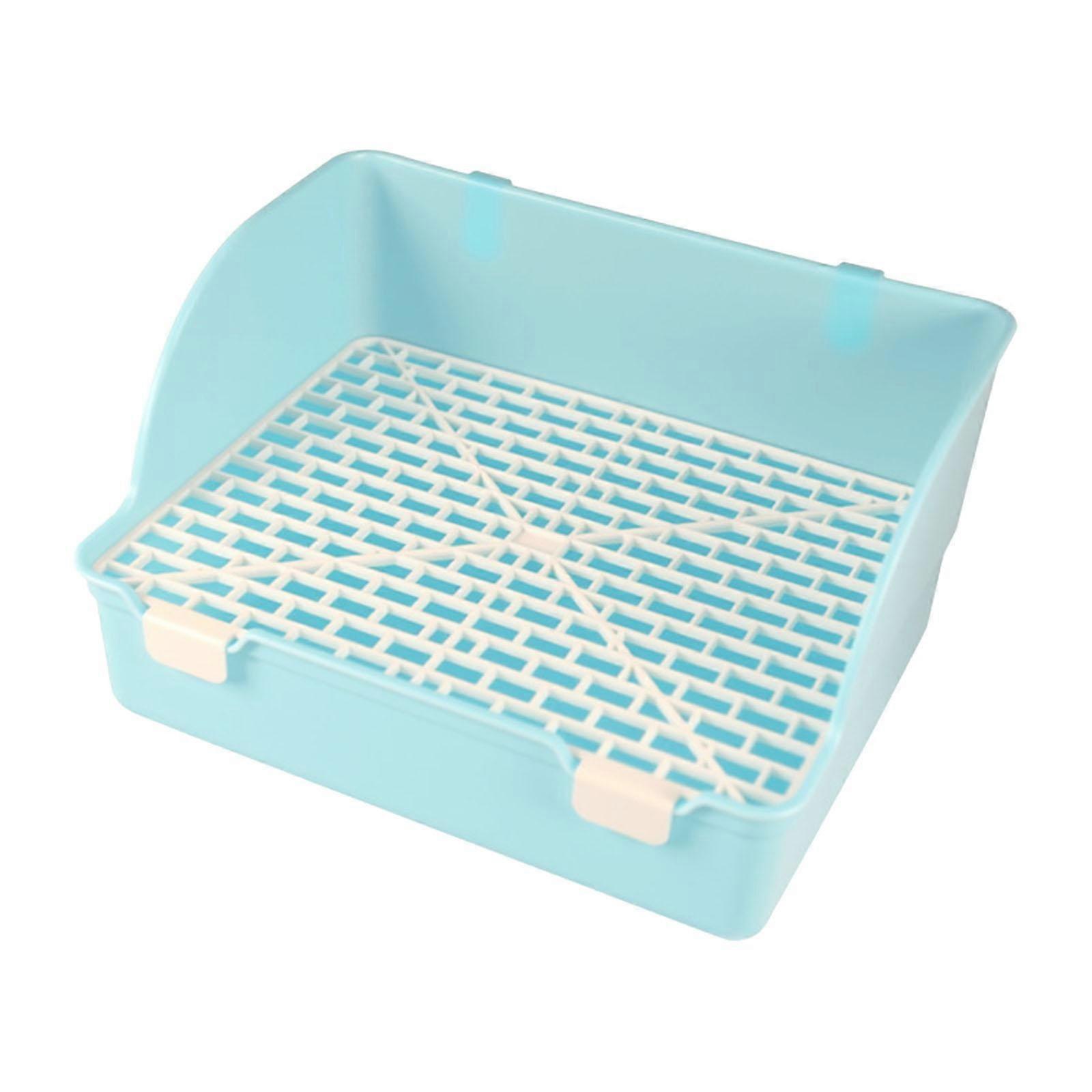 Rabbit Litter Potty Tray Easy to Clean Rectangular Pee Pan for Chinchillas