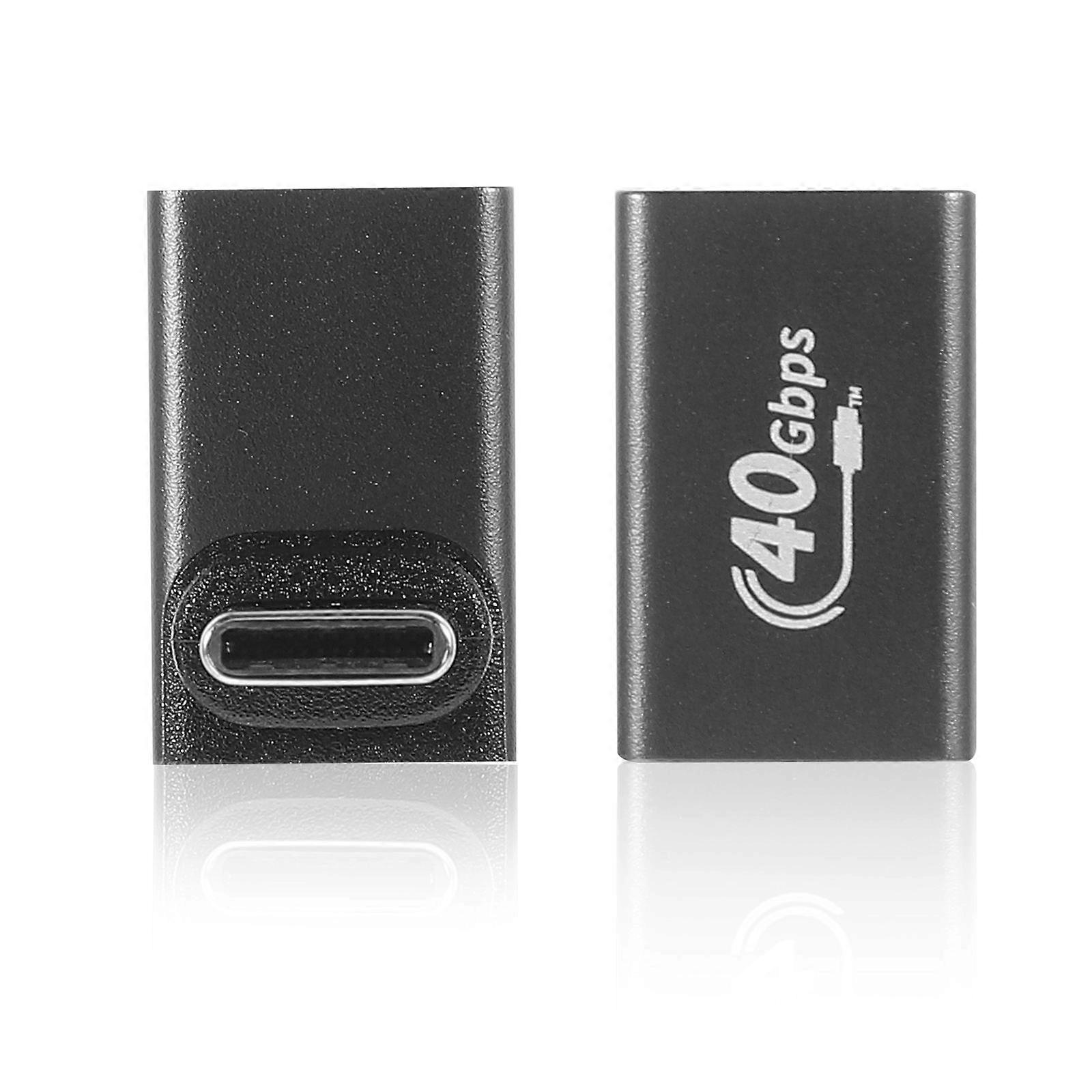 2pcs USB C 90 Degree Adapter Right Angle Type C Connector Computer Adapter Accessory