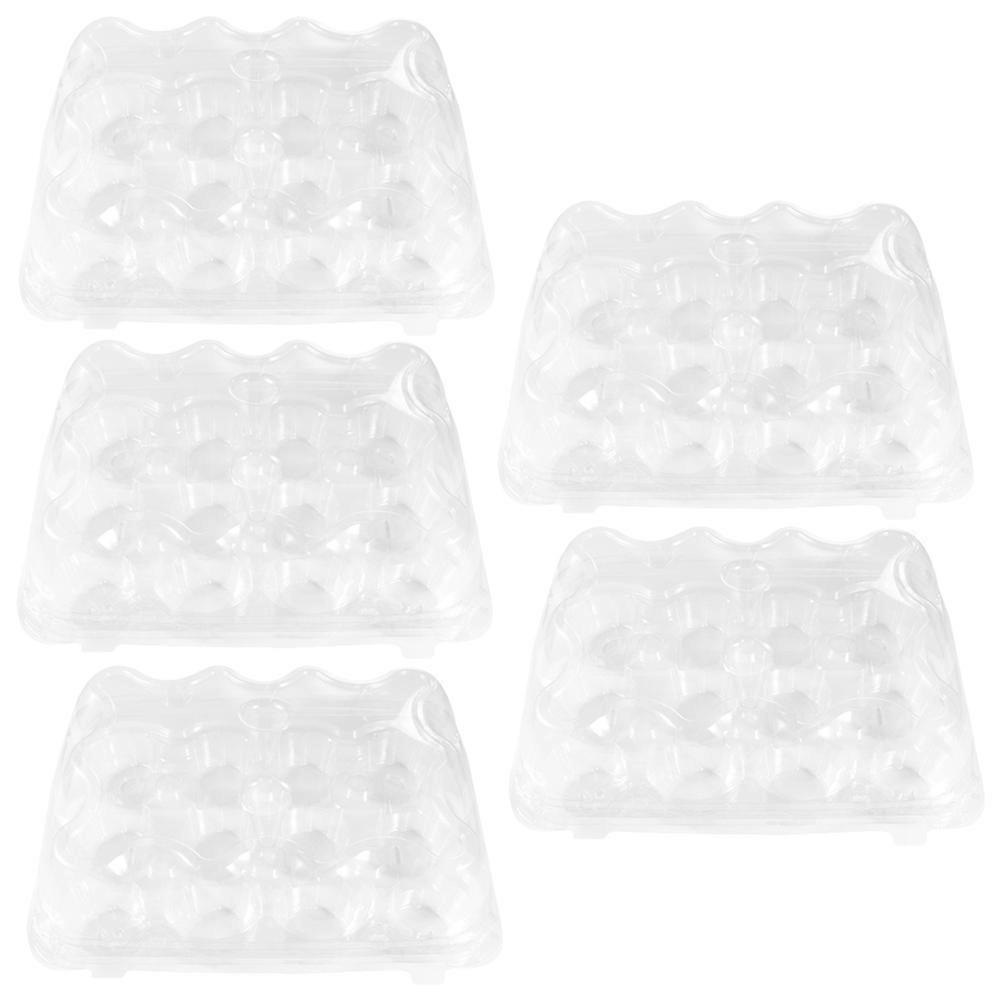 Clear Cupcake Boxes Multi-Grid Muffin Container for Storage 5Pcs