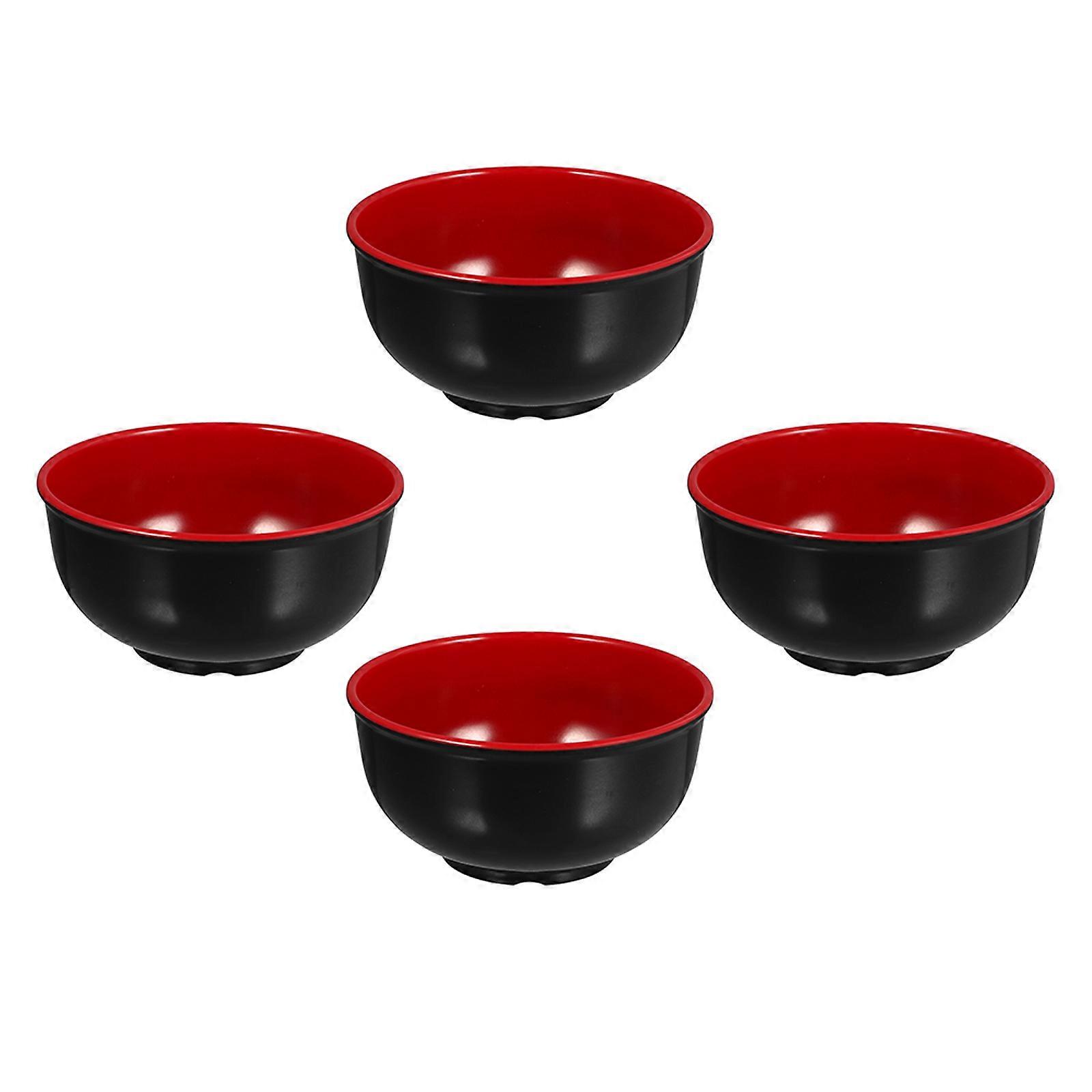 Ramen-Schüssel, 4er-Set, rotes Design